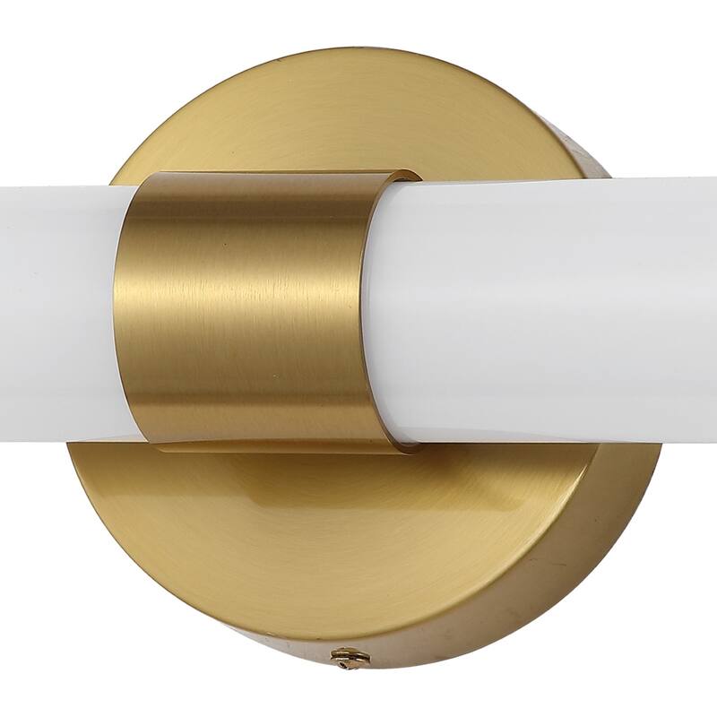 Elyse 20.13" 1-Light Industrial Mid-Century Iron Integrated LED Vanity Light, by JONATHAN Y