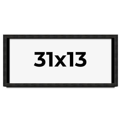 31x13 Shadow Box Black Rustic Barnwood Display Frame | 1.125 Inch