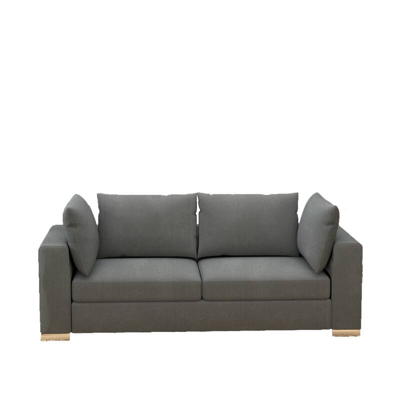 Wayna Corduroy Upholstered Modular Sofa Modern Minimalist Sofa