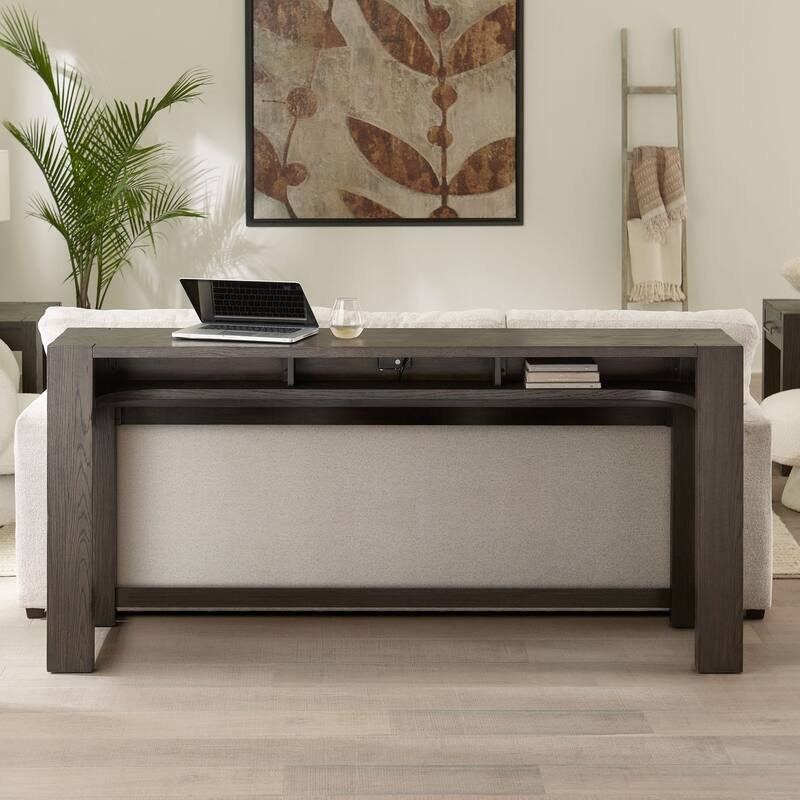 Liberty Furniture Lennox Hill Console Bar Table, Upholstered Swivel Console stools - Console Bar Table