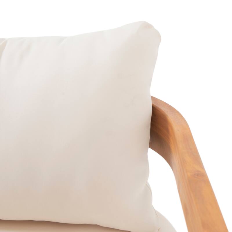 Christopher Knight Home - Brooklyn 5-Piece Outdoor Acacia Wood Patio Conversation Set with Wooden Slatted Coffee Table