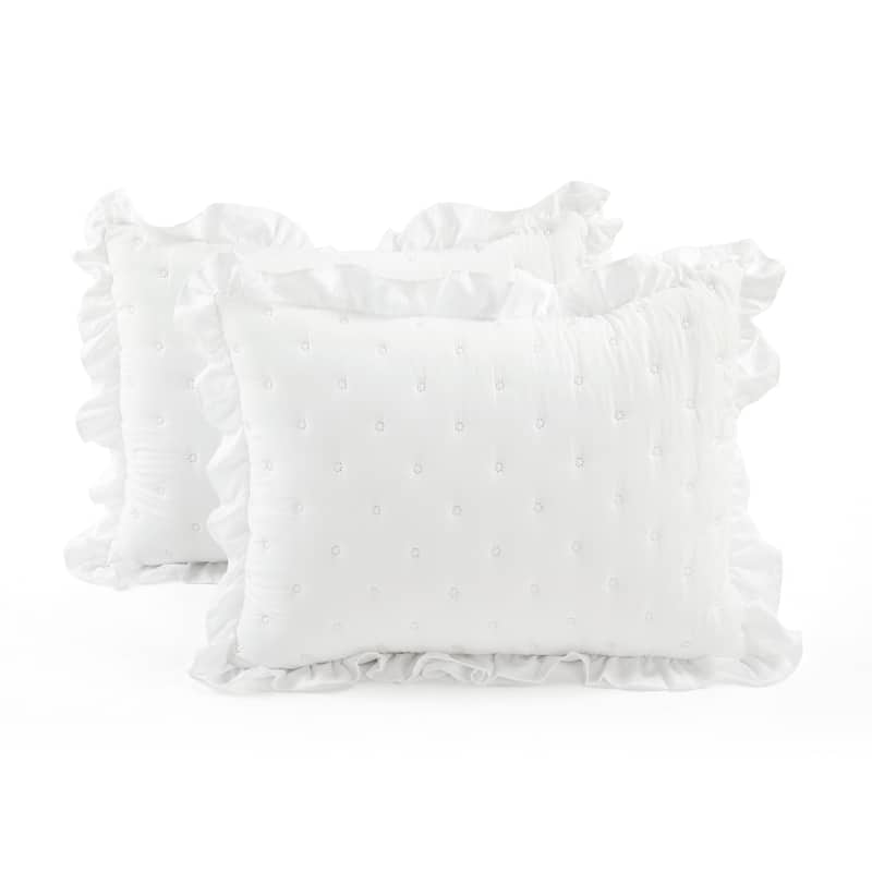 Lush Decor Reyna Ruffle Reversible Oversized Quilt Set