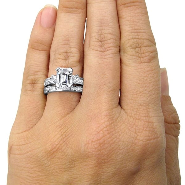 2.50Ct Round Diamond Engagement Ring Wedding Band Bridal Set 14k White Gold 2.50Ct Round Diamond Engagement Ring Wedding Band Bridal Set 14k White Gold