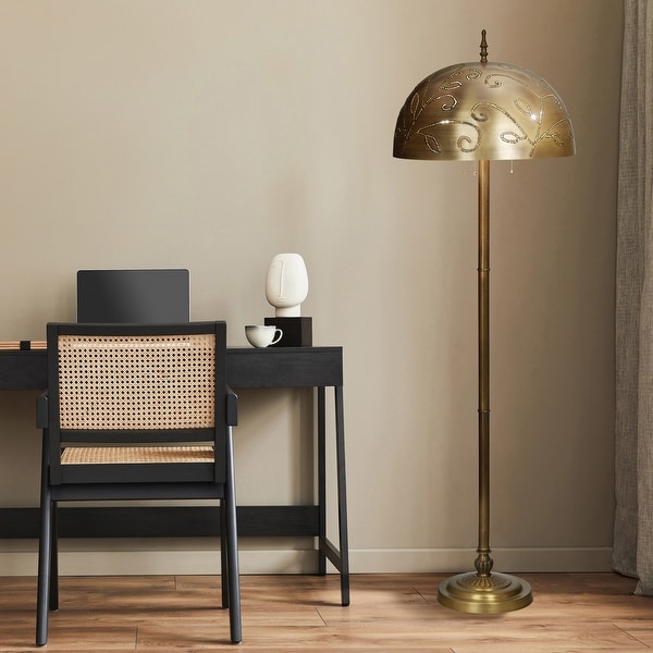 Gold finish floor lamp top