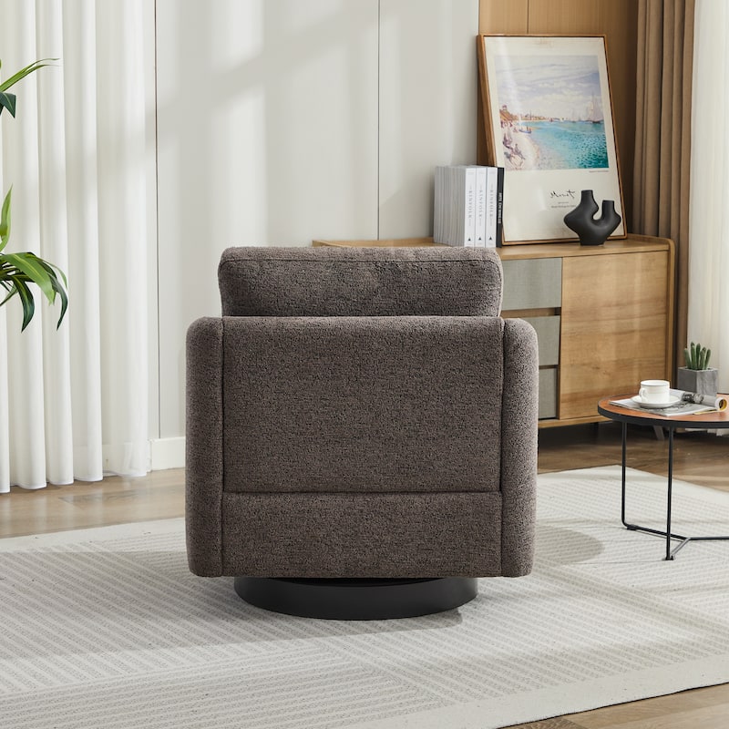 GDFStudio - Clara Chenille Swivel Accent Chair with Sleek Modern Design and Plush Cushioning - 31.5"W