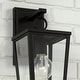 preview thumbnail 2 of 13, Elliot Black Outdoor Wall Lantern w/ Clear Glass