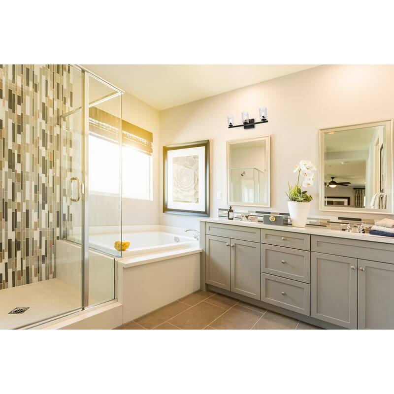 Cara 3 Light Bath Sconce with Clear Shade