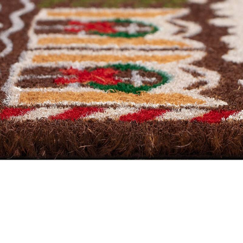 Liora Manne Natura Gingerbread House Welcome Outdoor Mat Chocolate 1'6" x 2'6"