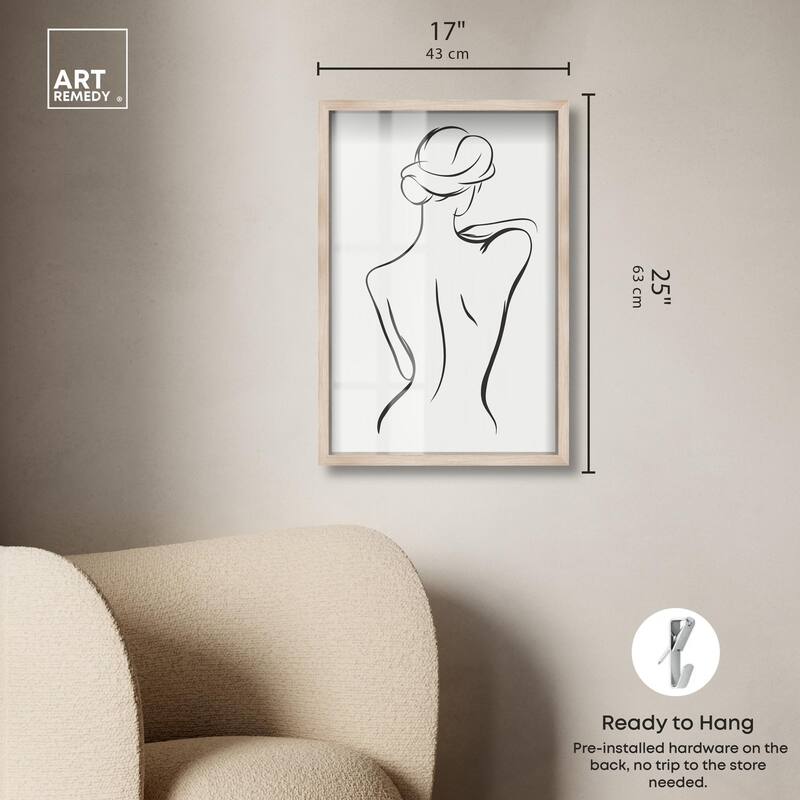 Woman in Contour III Shadowbox by Art Remedy