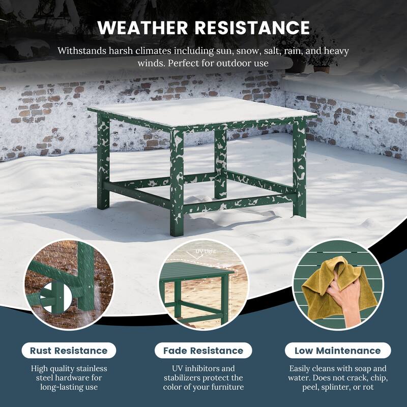 Laguna Outdoor Poly Adirondack 31" Square Coffee Table