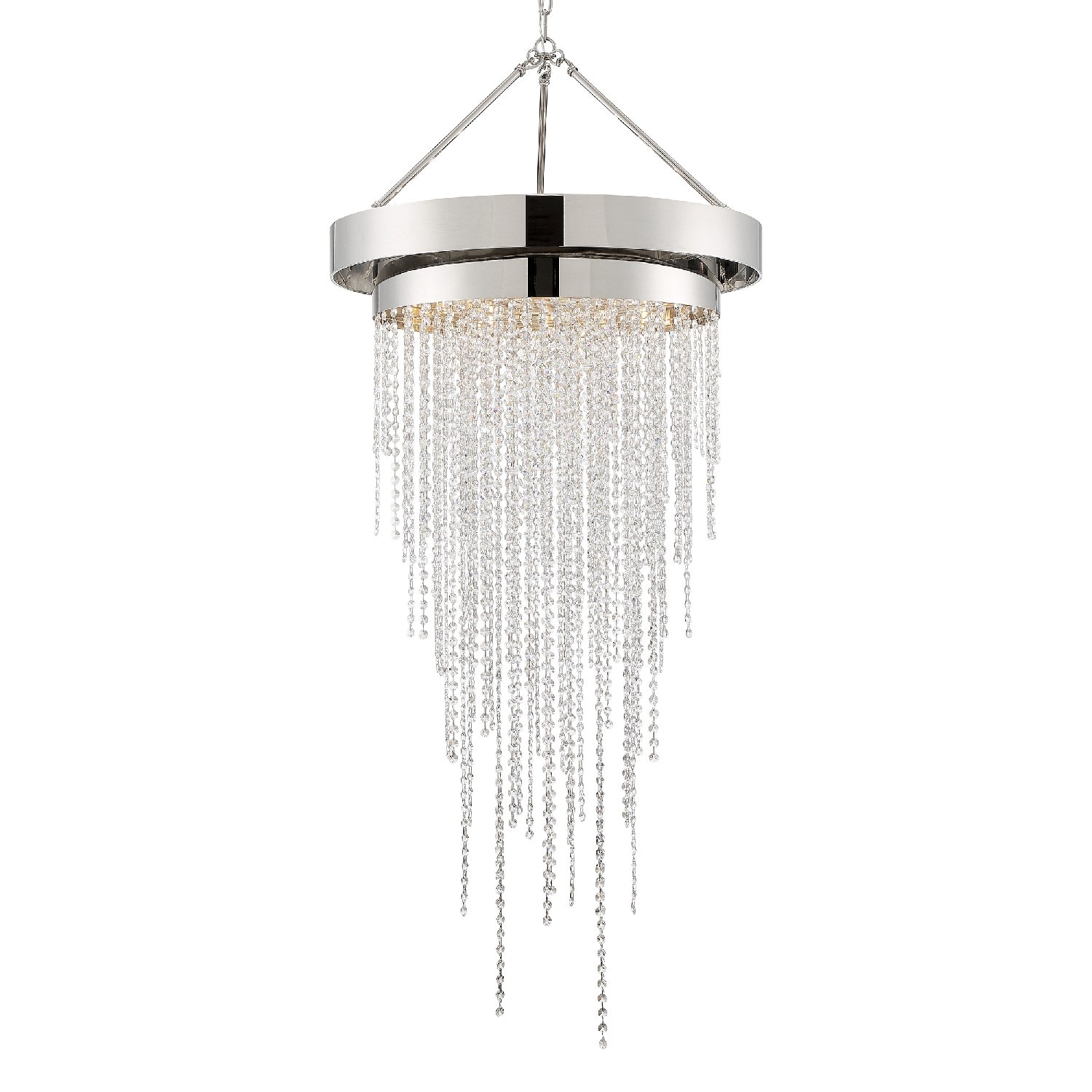 Clarksen 6 Light Polished Nickel Chandelier - 26'' W x 60.25'' H