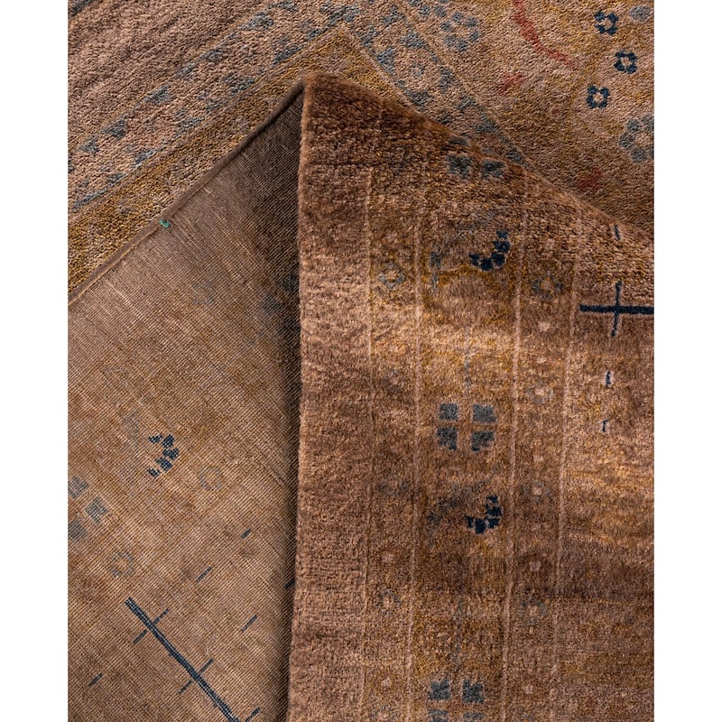 Overdyed One-of-a-Kind Hand-Knotted Area Rug - Beige - 10' 3" x 18' 10"