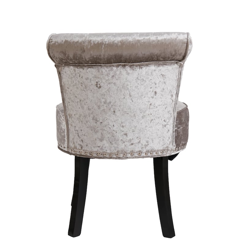 27.5" Tall Solid Wood Vanity Stool Chair - 27.5 H X 19 W X 11.8 D