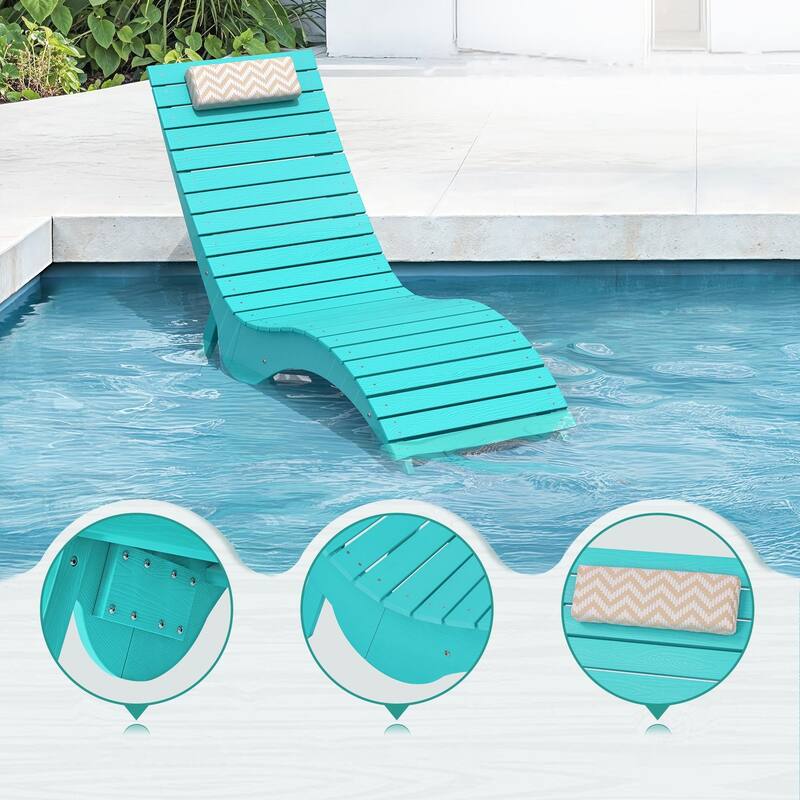 Water-Resistance Pool Lounger for Deck, Pool, or Courtyard