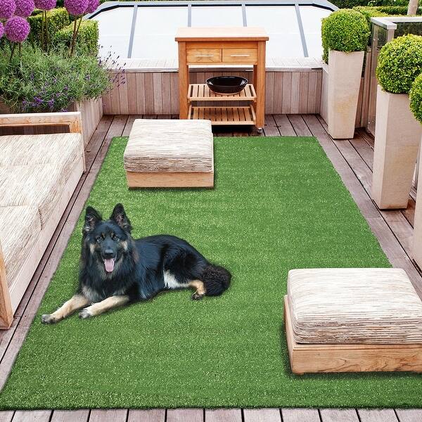 Garden Green Indoor Outdoor Artificial Grass Turf Area Rug On Sale Overstock 17676704