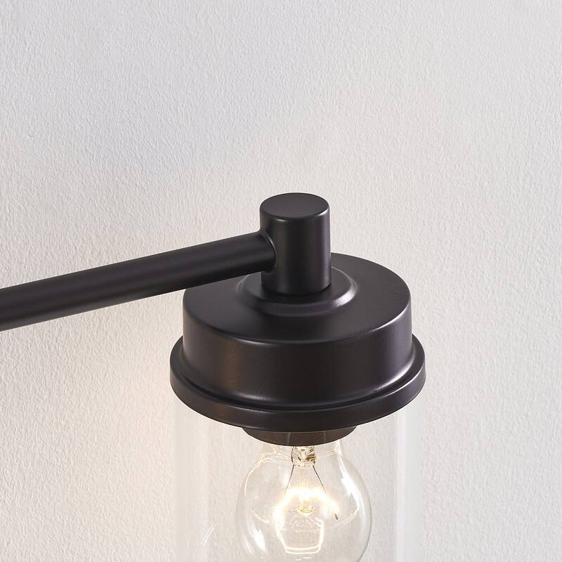 KAWOTI 4-light Modern Bathroom Vanity Light with Cylinder glass