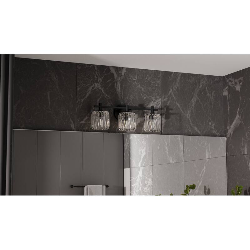 Spade 3-Light Matte Black Bath Light