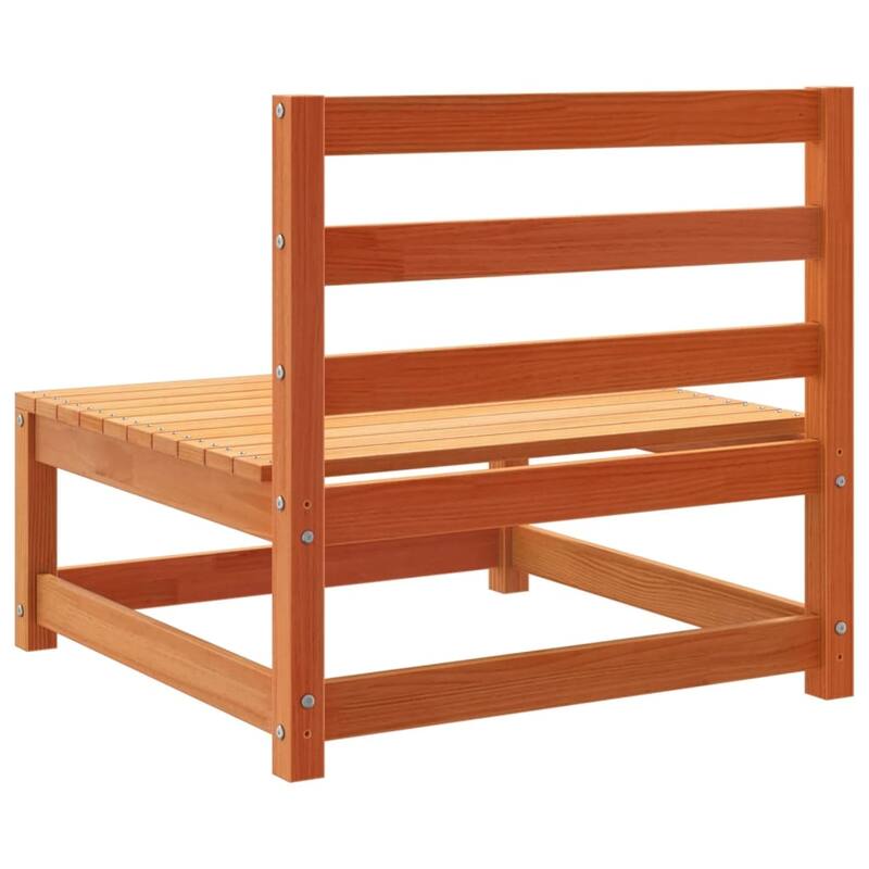 vidaXL Garden Sofa Set Wax Brown Solid Pine Wood Large Modular - 27.6 x 27.6 x 26.4 in