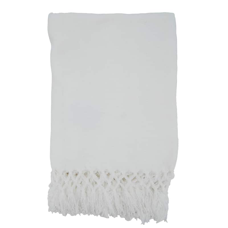 Knotted Design Chenille Throw