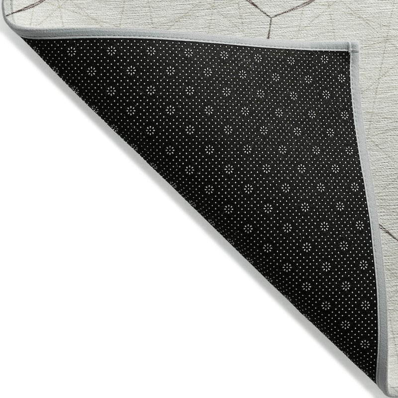 Machine Washable Indoor/ Outdoor Mosaic Geo Chantille Rug