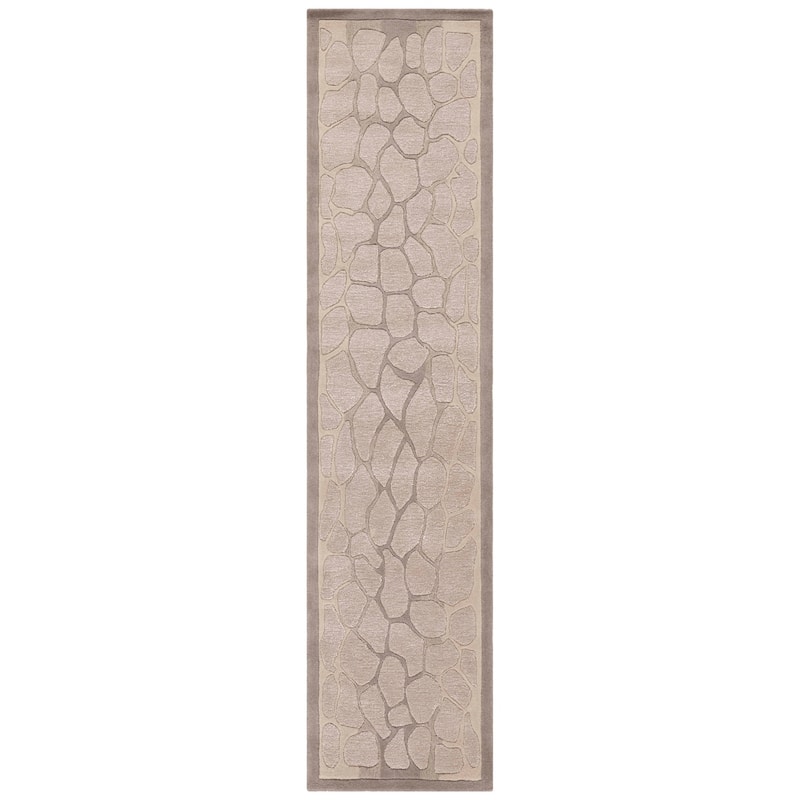 Martha Stewart by SAFAVIEH Arusha Wool/ Viscose Rug - 2'3" x 10' Runner - B Wheat F Beige
