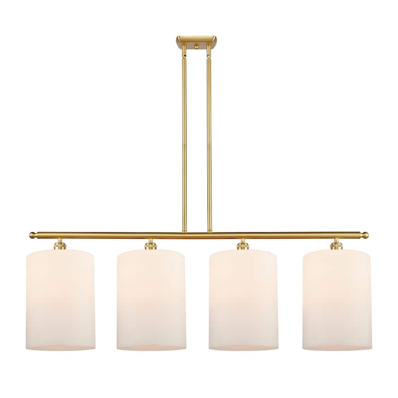 Innovations Lighting Cobbleskill - 4 Light 48" Island Light - Satin Gold/Matte White