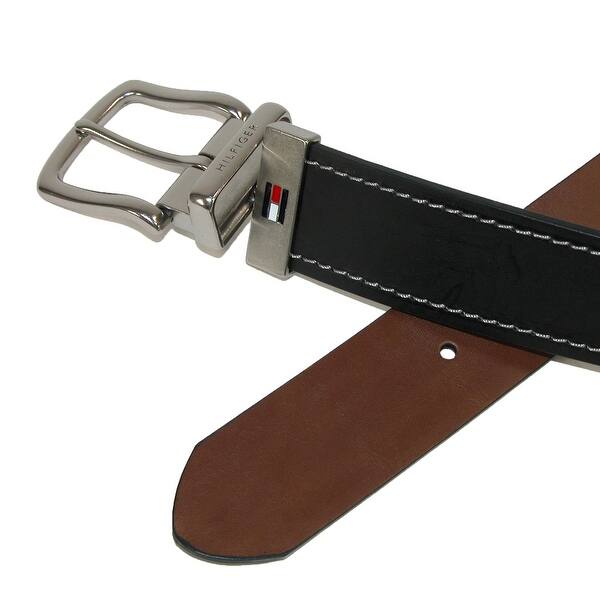 tommy hilfiger men's leather reversible belt