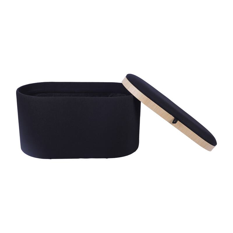 Storage Ottoman Comfortable choice, multiple functions, classic design, and cozy corners with Reversible Wooden Tray Top,