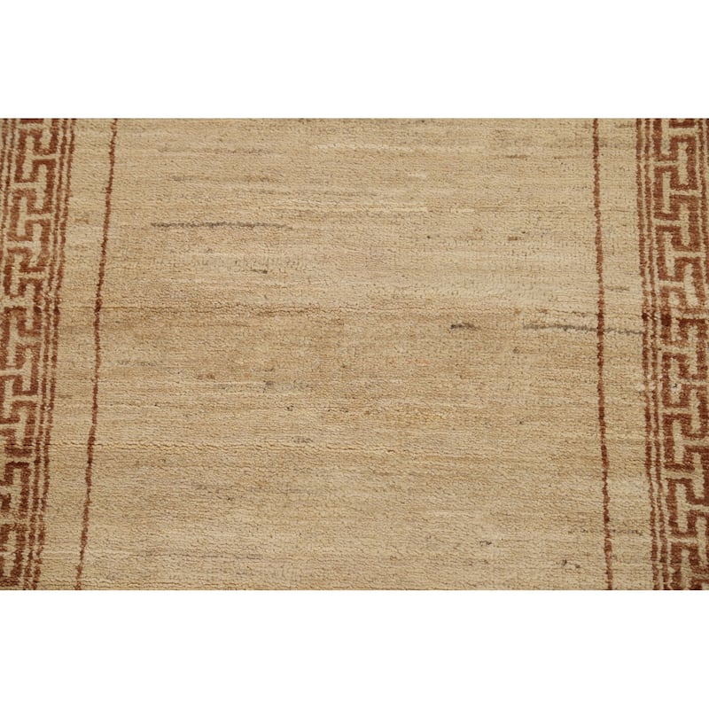 Bordered Gabbeh Kashkoli Oriental Wool Runner Rug Hand-knotted Carpet - 2'8" x 9'2"