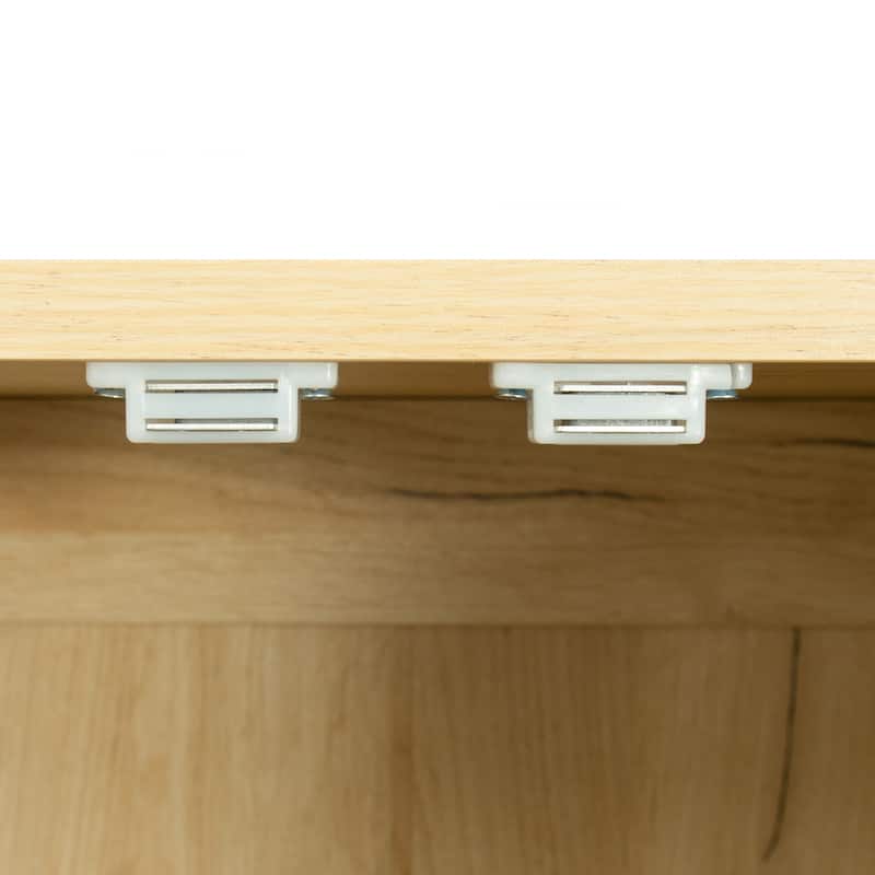 High wardrobe and kitchen cabinet with 2 doors and 3 partitions to separate 4 storage spaces
