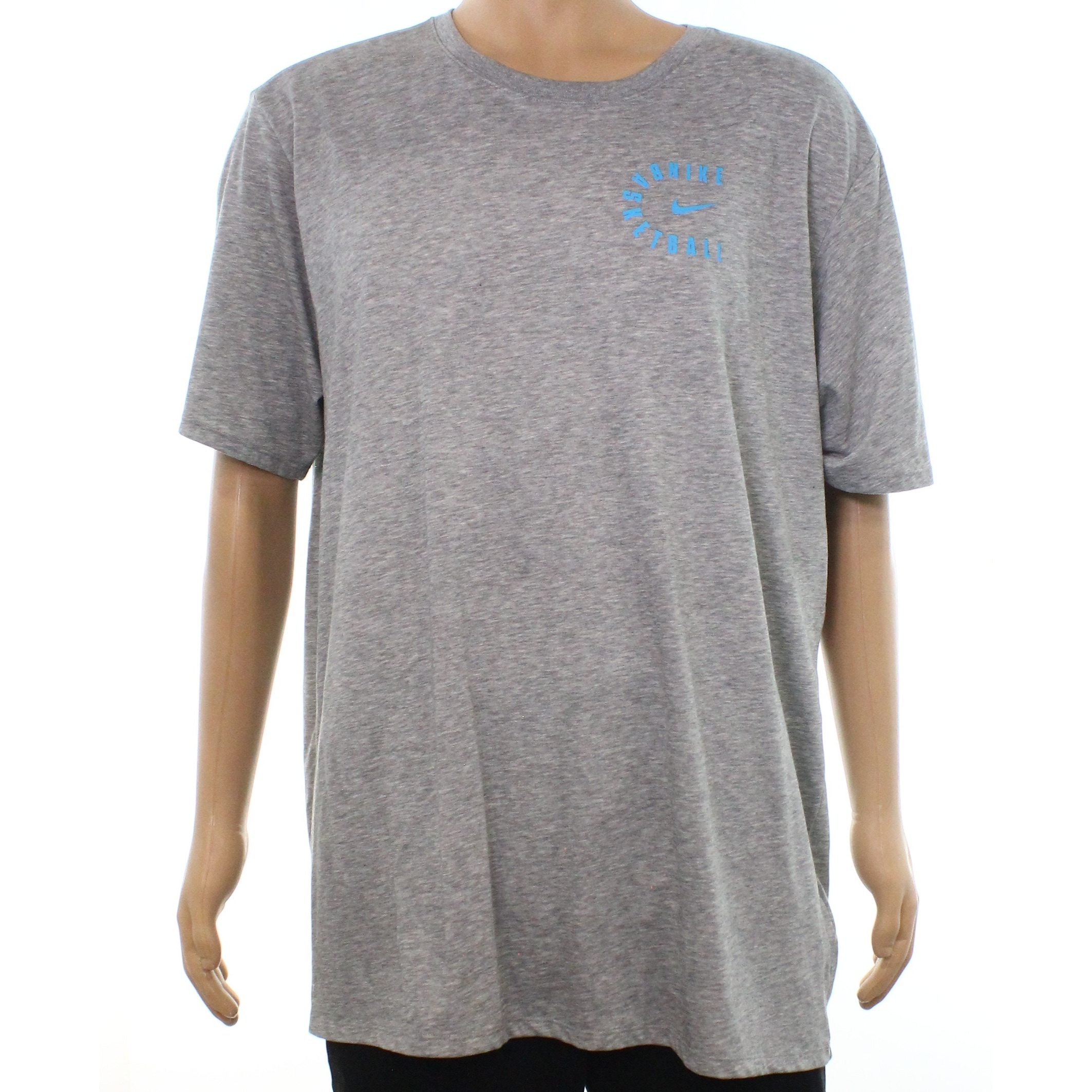 Shop Nike New Heather Gray Mens Size Medium M Basketball Graphic