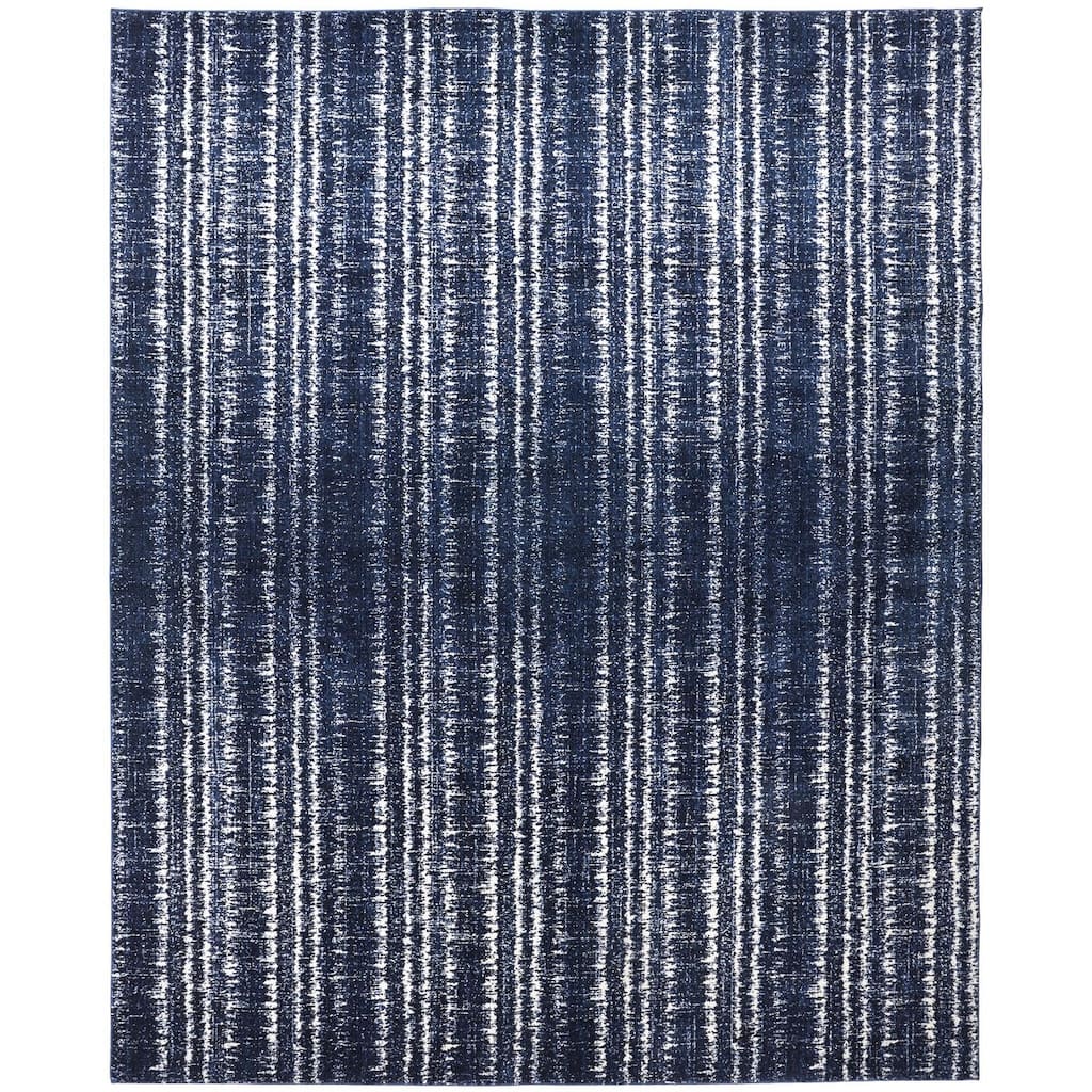 Meera Coastal Inspired Striated Transitional Casual Area Rug