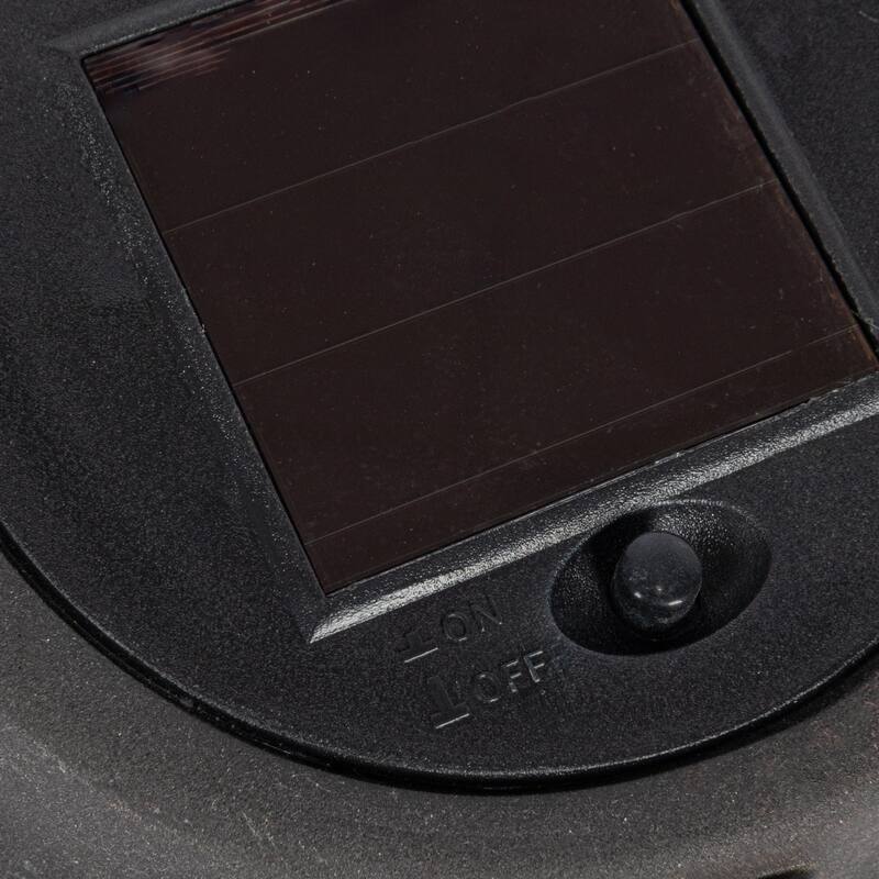 Stoneware Rechargeable LED Solar Powered Waterproof Lantern - 5.9"L x 5.9"W x 7.0"H