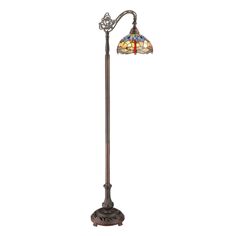 Tiffany-style Dragonfly Floor Lamp