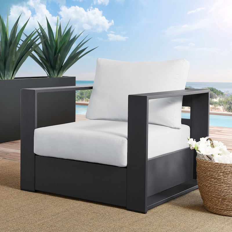 Tahoe Outdoor Patio Powder-Coated Aluminum Armchair