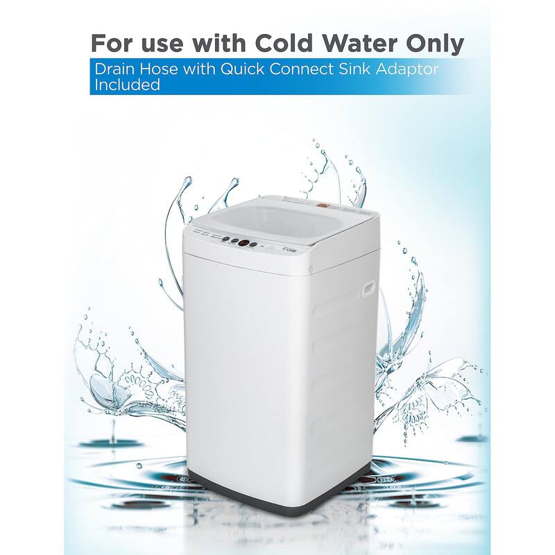 Commercial Care 0.9 Cu. Ft. Portable Washing Machine, Compact Washing