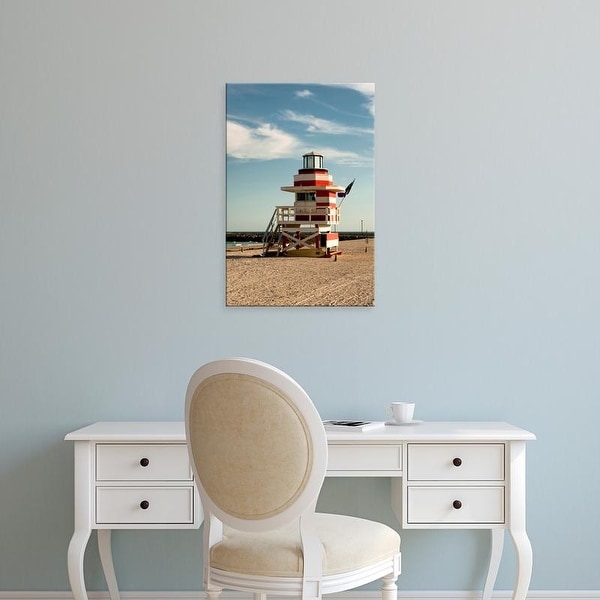 Easy Art Prints Richard Duval's 'Lifeguard Station On South Beach' Premium Canvas Art