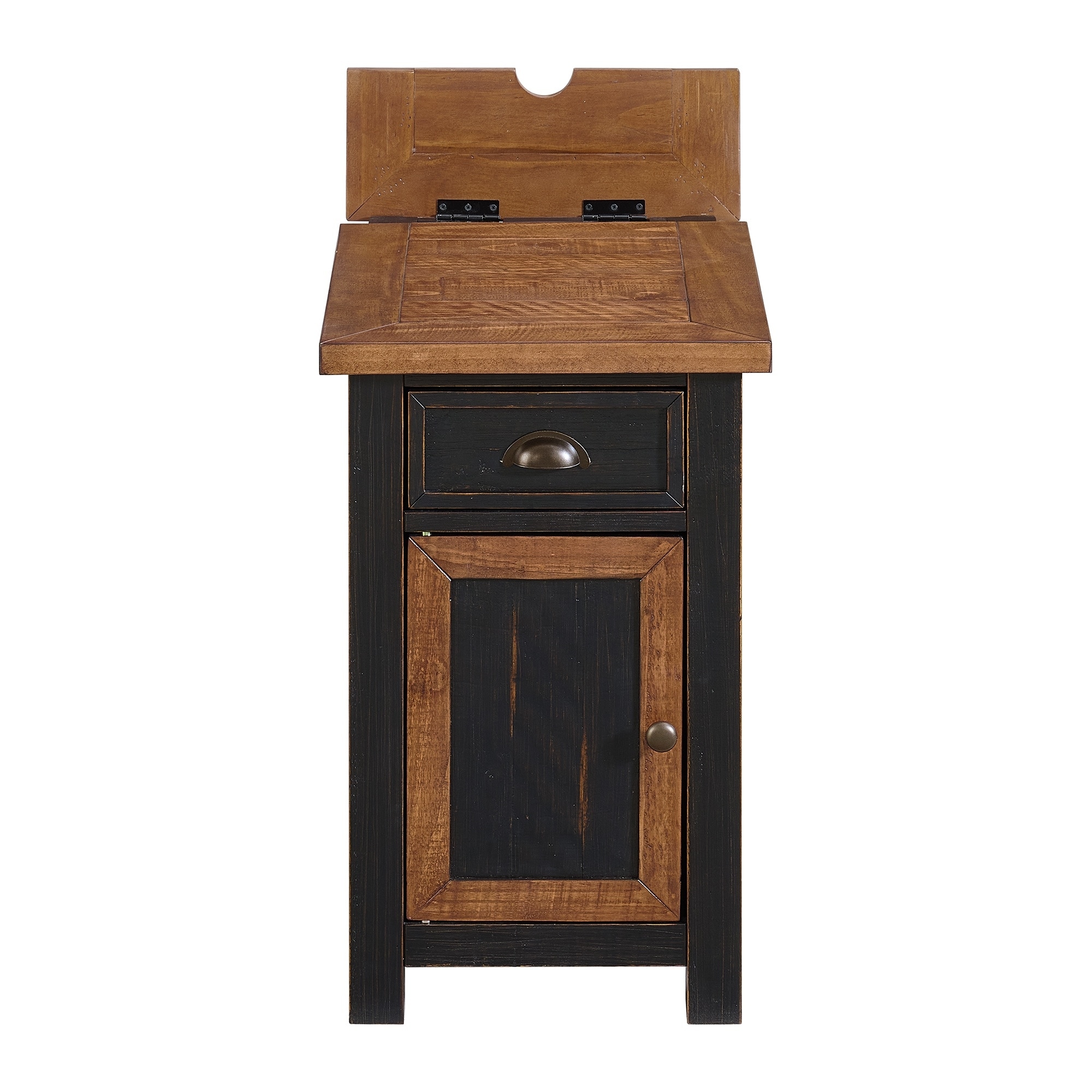 Monterey Solid Wood Chairside Table with Hidden Power Outlets Bed Bath Beyond 32802936