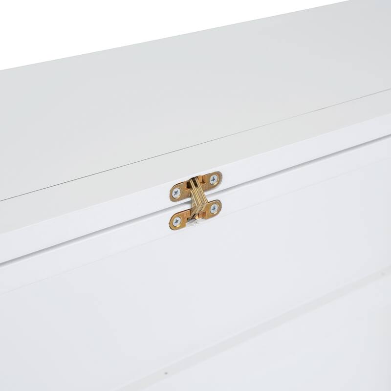 Full Size Murphy Bed with USB Port, Removable Shelves, and Space-Saving Design, White