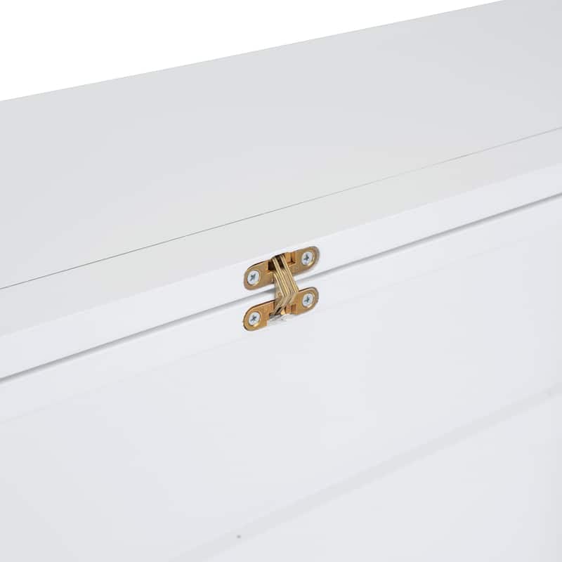Full Size Murphy Bed with USB Port and removable Shelves on Each Side,White