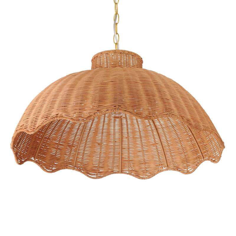 Scalloped Rattan Pendant Lighting