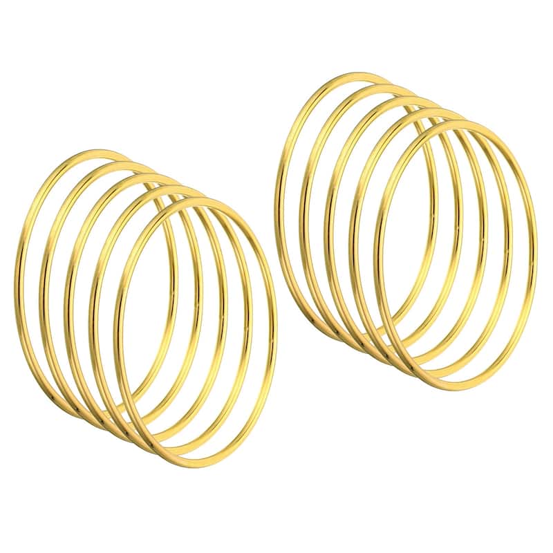 Dream Catcher Rings, 20Pcs Macrame Wreath Floral Round Ring Hoop, Gold