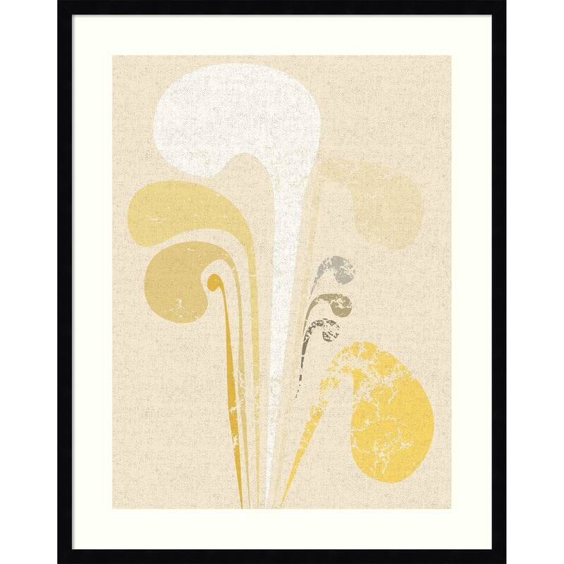 Whispers in Ochre by Annick Wood Framed Wall Art Print - Svelte Noir Black