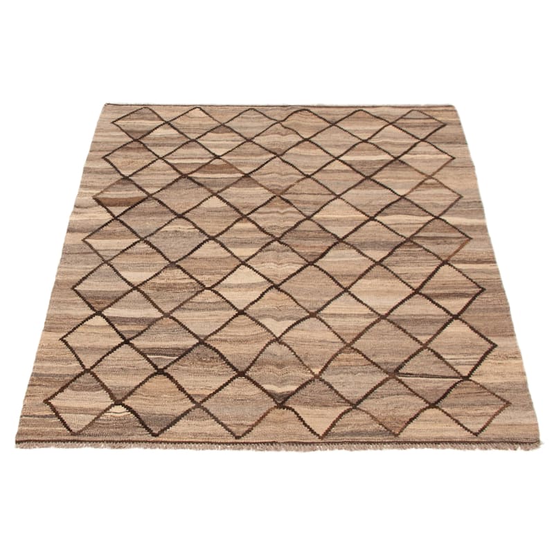 Sivas Taupe Kilim 5'1" x 6'5" - 5'1 x 6'5
