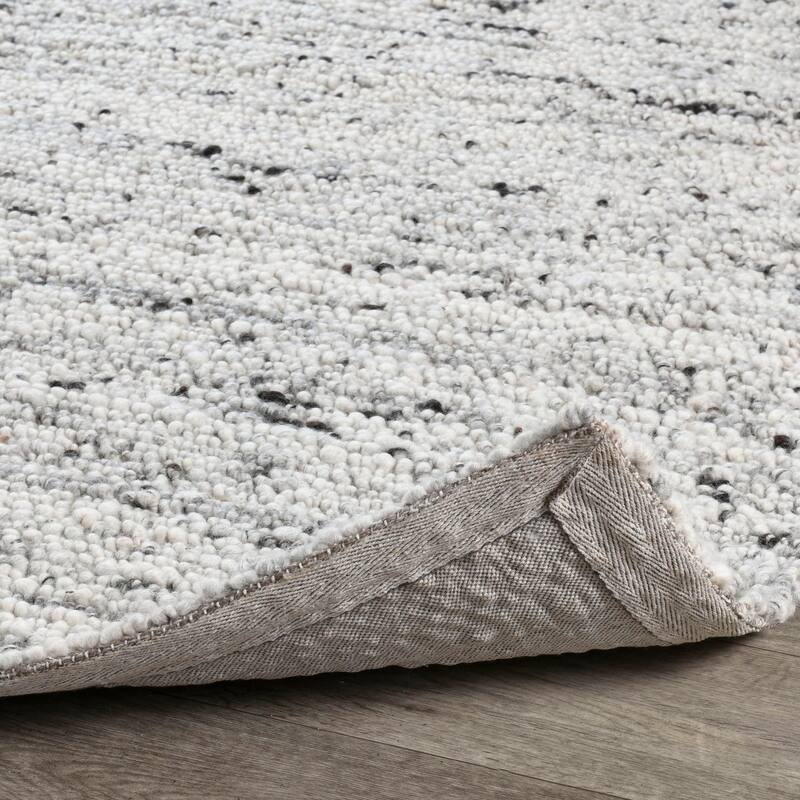 Loomis Heathered Wool Area Rug by Kosas Home - 8x10 - Ivory, Gray