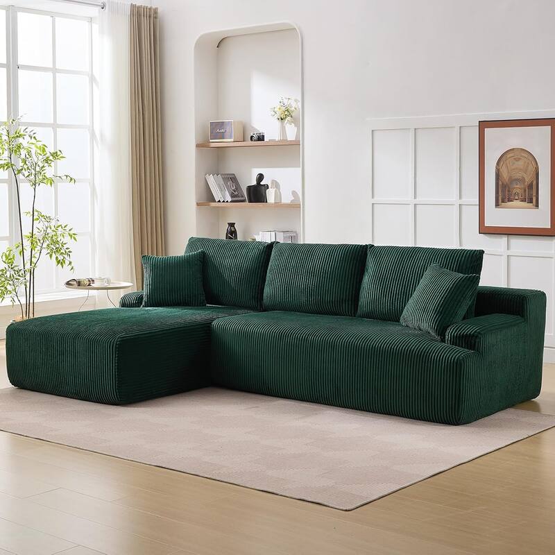 106" Cloud Sectional Couch Modern Modular L Shape Sofa with Chaise Deep Seat