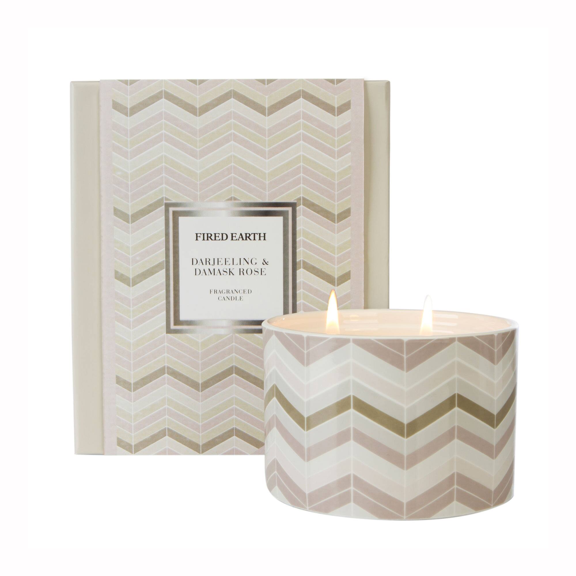 Wax Lyrical Fired Earth Darjeeling and Damask Candle Bed Bath