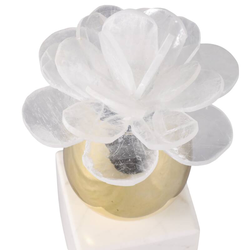 Marble Statue Elegant Floral Decorative Sculpture Object Home Decor