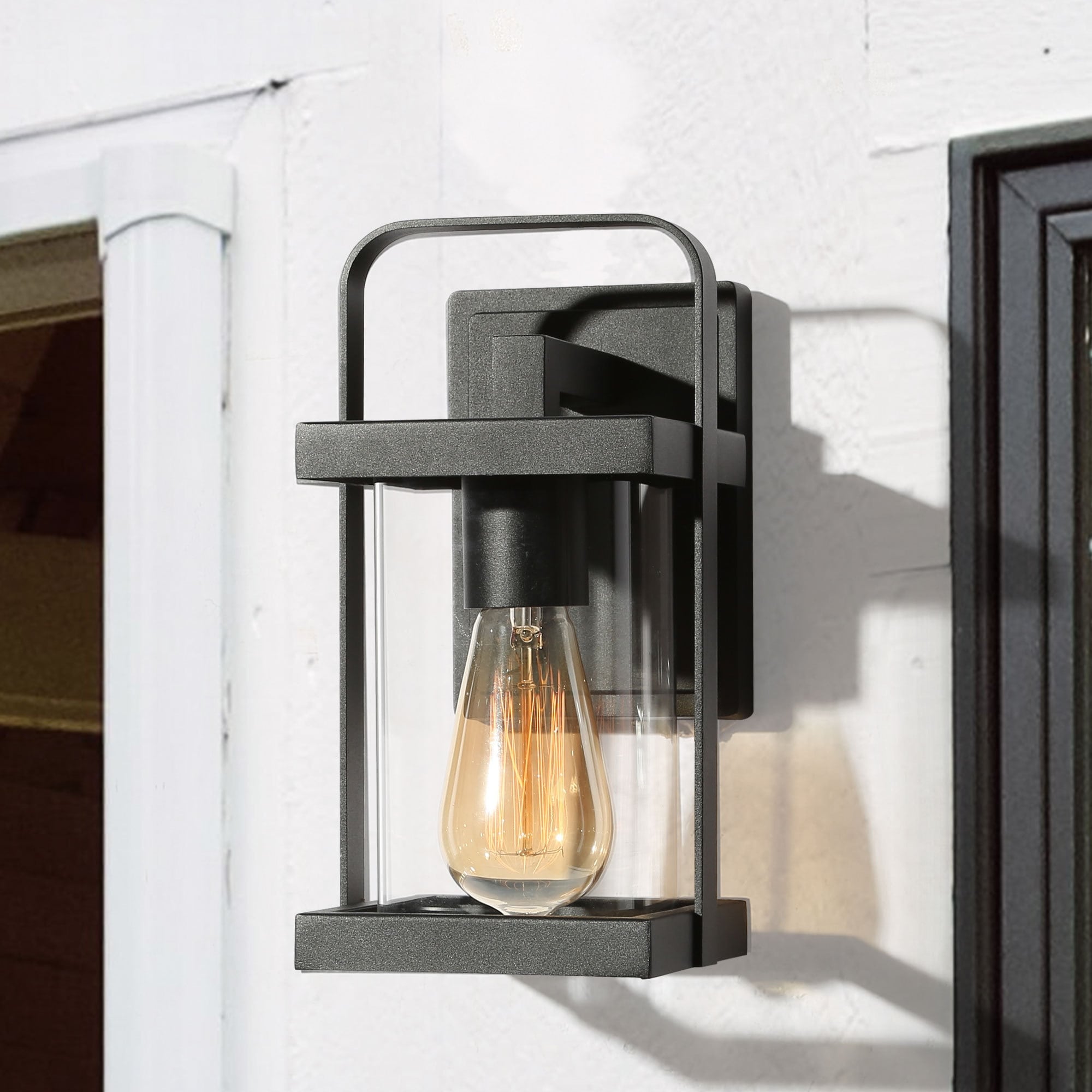 1-light Black Outdoor Wall Sconces Front Door Light Garage Wall Lantern  L5