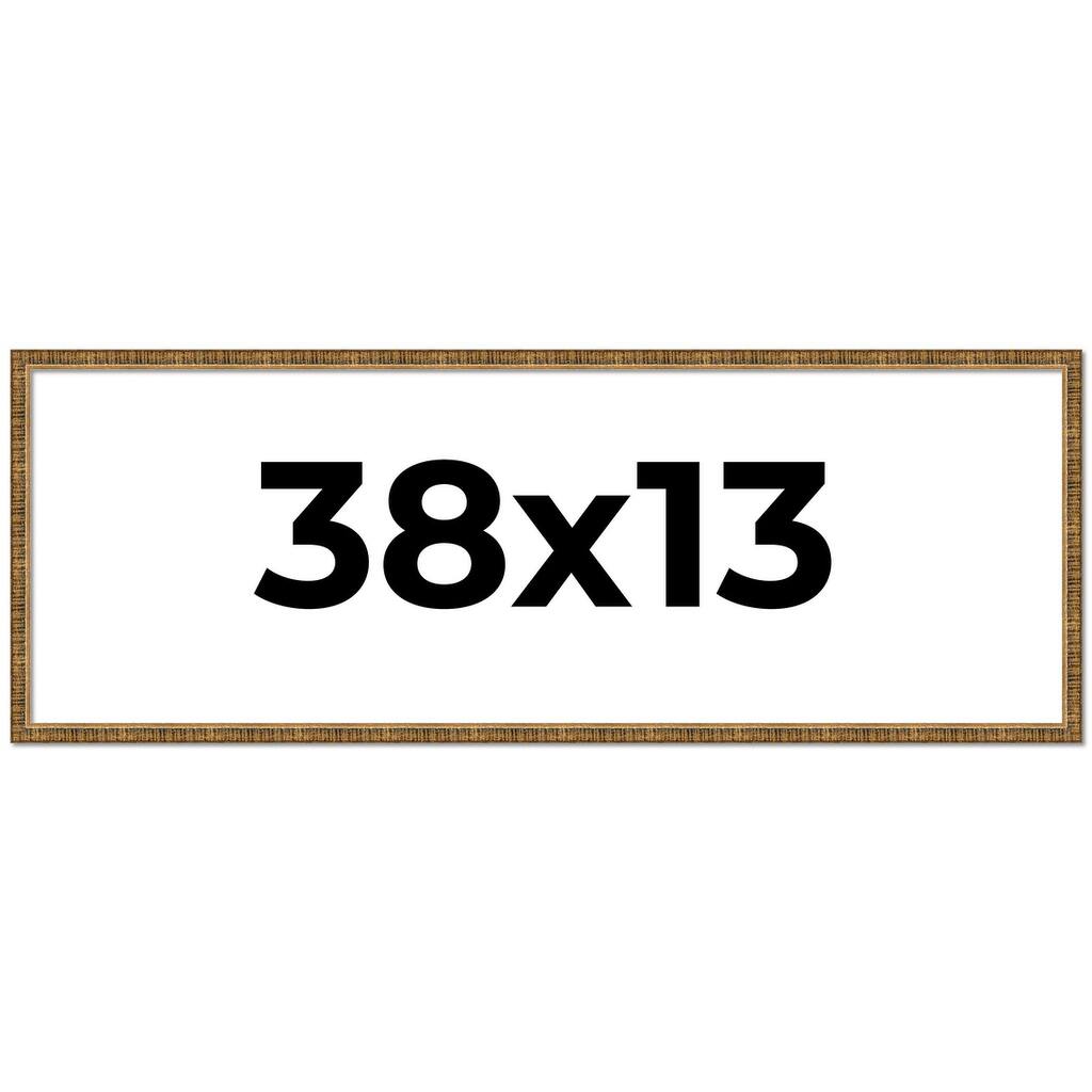 38x13 Frame Gold Kingsley Distressed Solid Wood Picture Frame Width